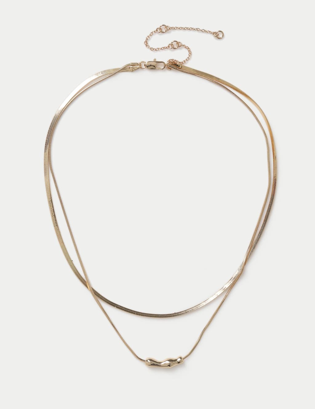 M&S Women's Multirow Nugget Pendant - Gold
