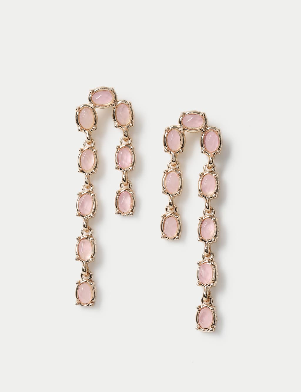 Per Una Women's Natural Stone Skinny Drop Earrings - Pink