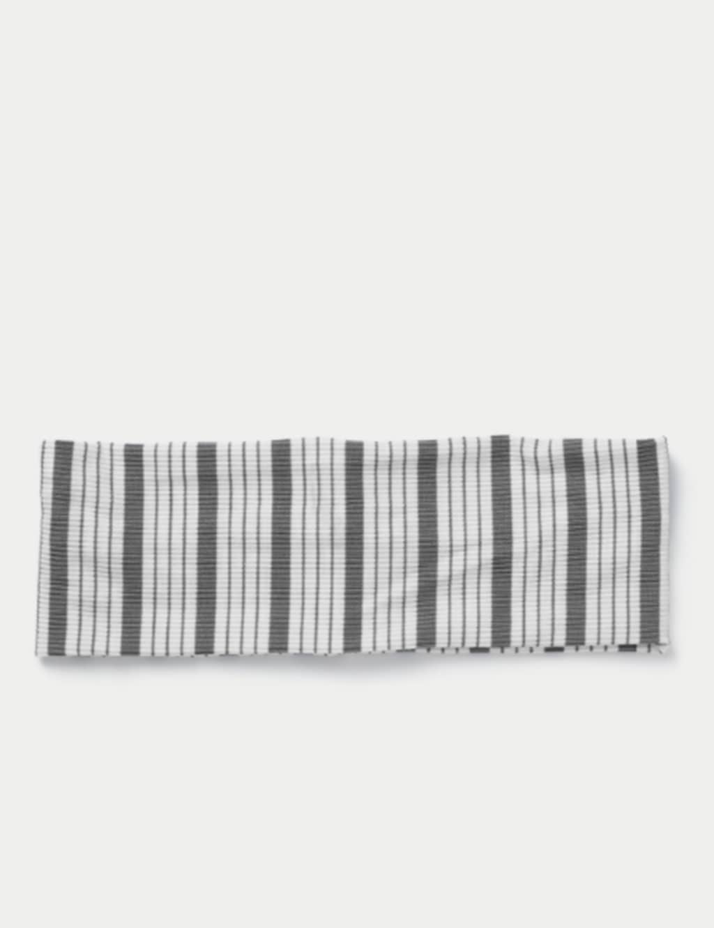 M&S Women's Stripe Stretch Bandeau - Grey