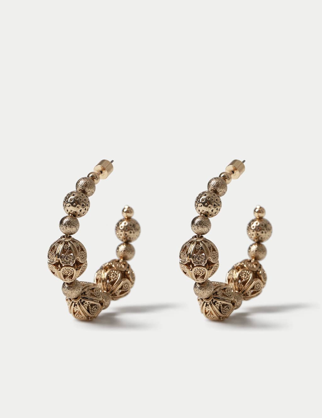 M&S Women's Filigree Hoop Earrings - Gold