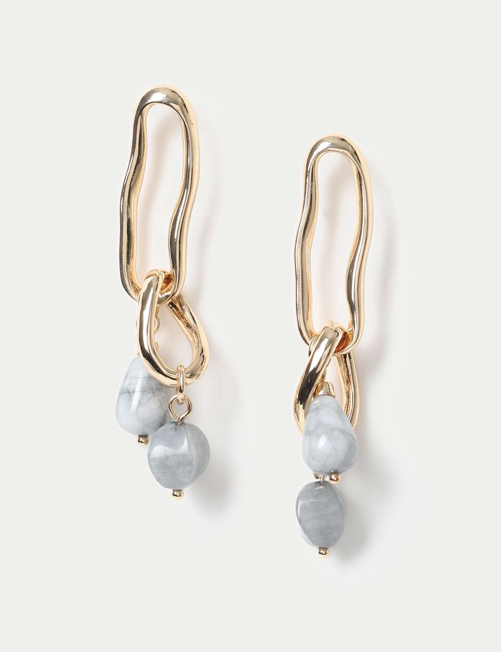 Autograph Women's Natural Stone Link Drop Earrings - Gold