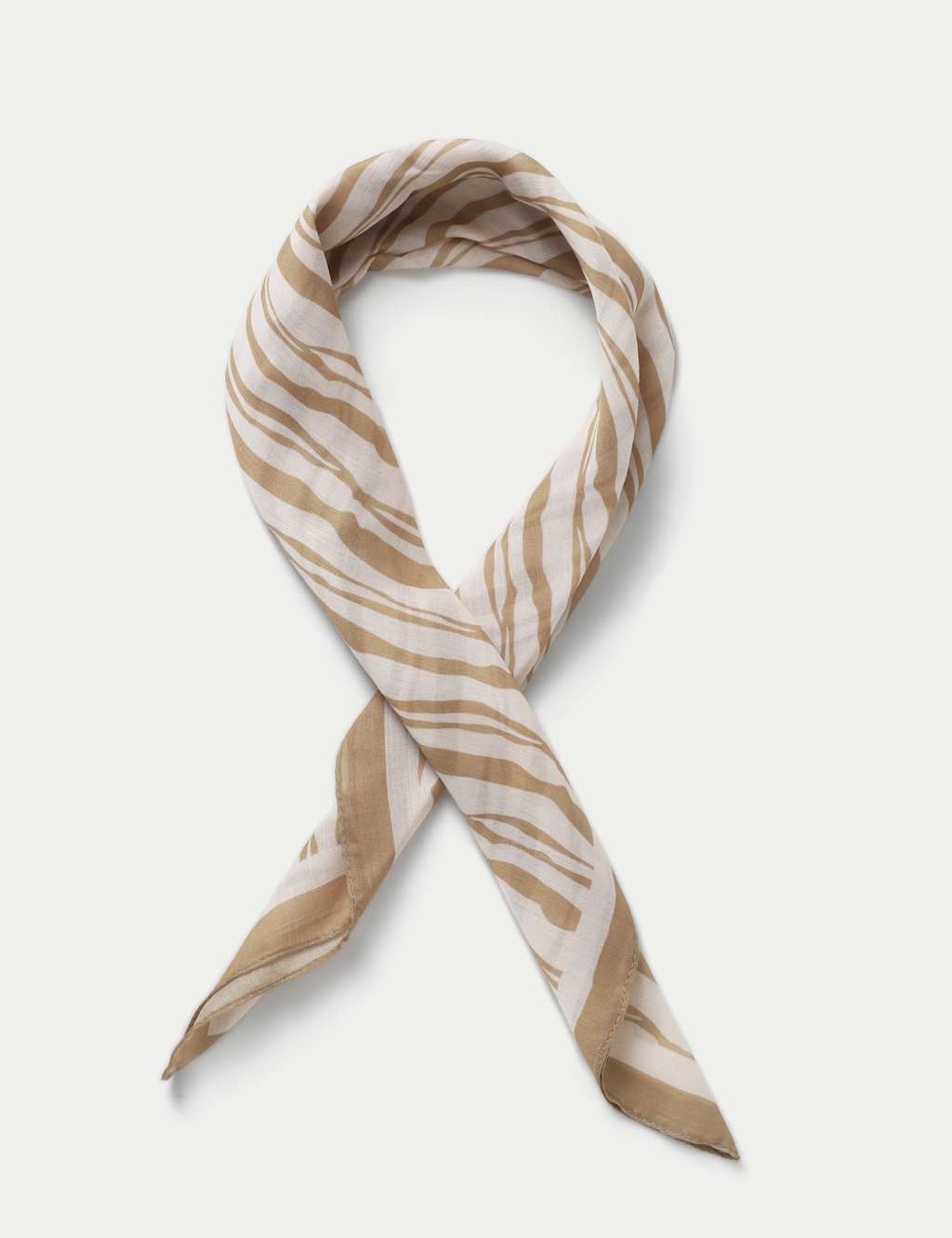 M&S Women's Neutral Tiger Scarf - Brown Mix