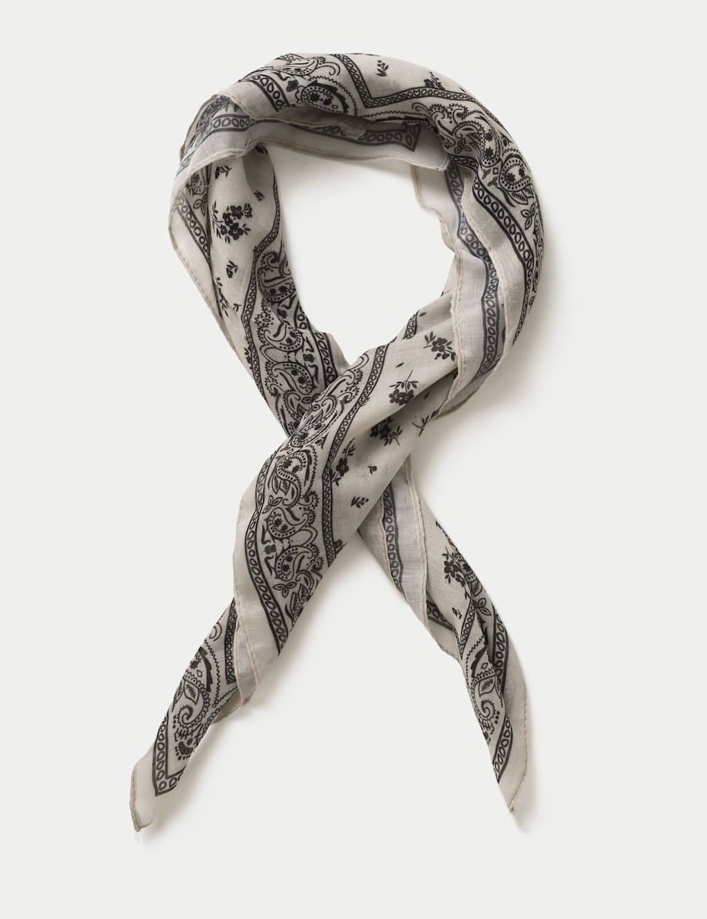 M&S Women's Mono Floral Paisley Scarf - Multi