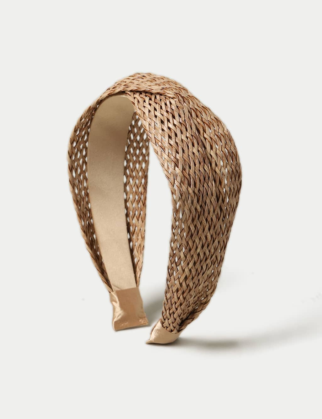 M&S Women's Raffia Twist Aliceband - Small-Medium - Beige