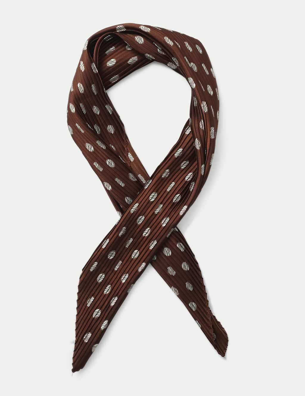 M&S Women's TP Plisse Polka Dot Scarf - Small-Medium - Multi