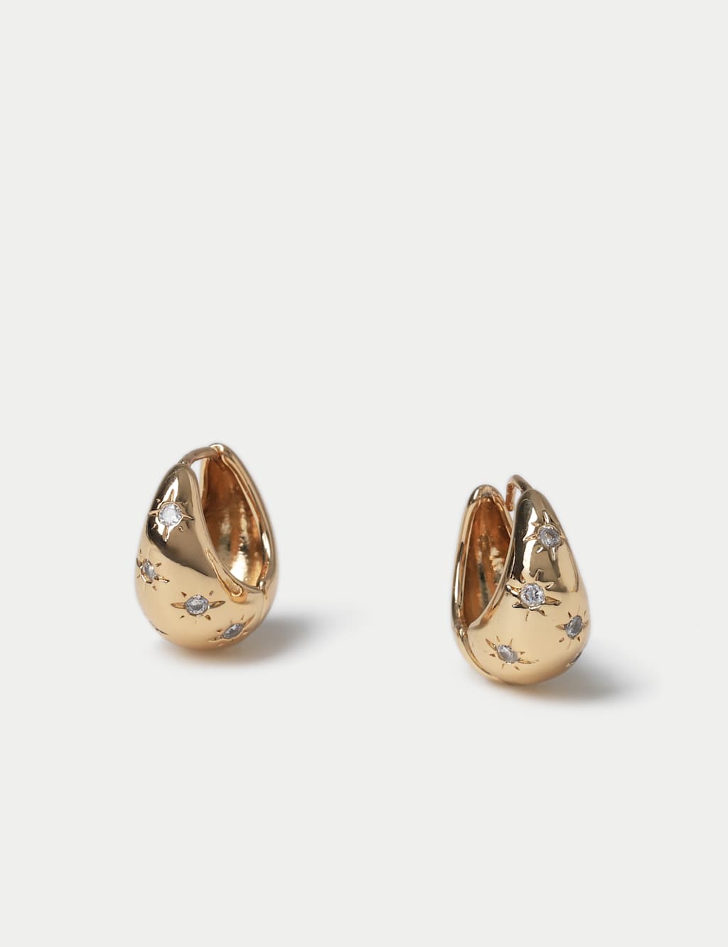 Per Una Women's Gold Tone Chubby Hoop Earrings - Small-Medium