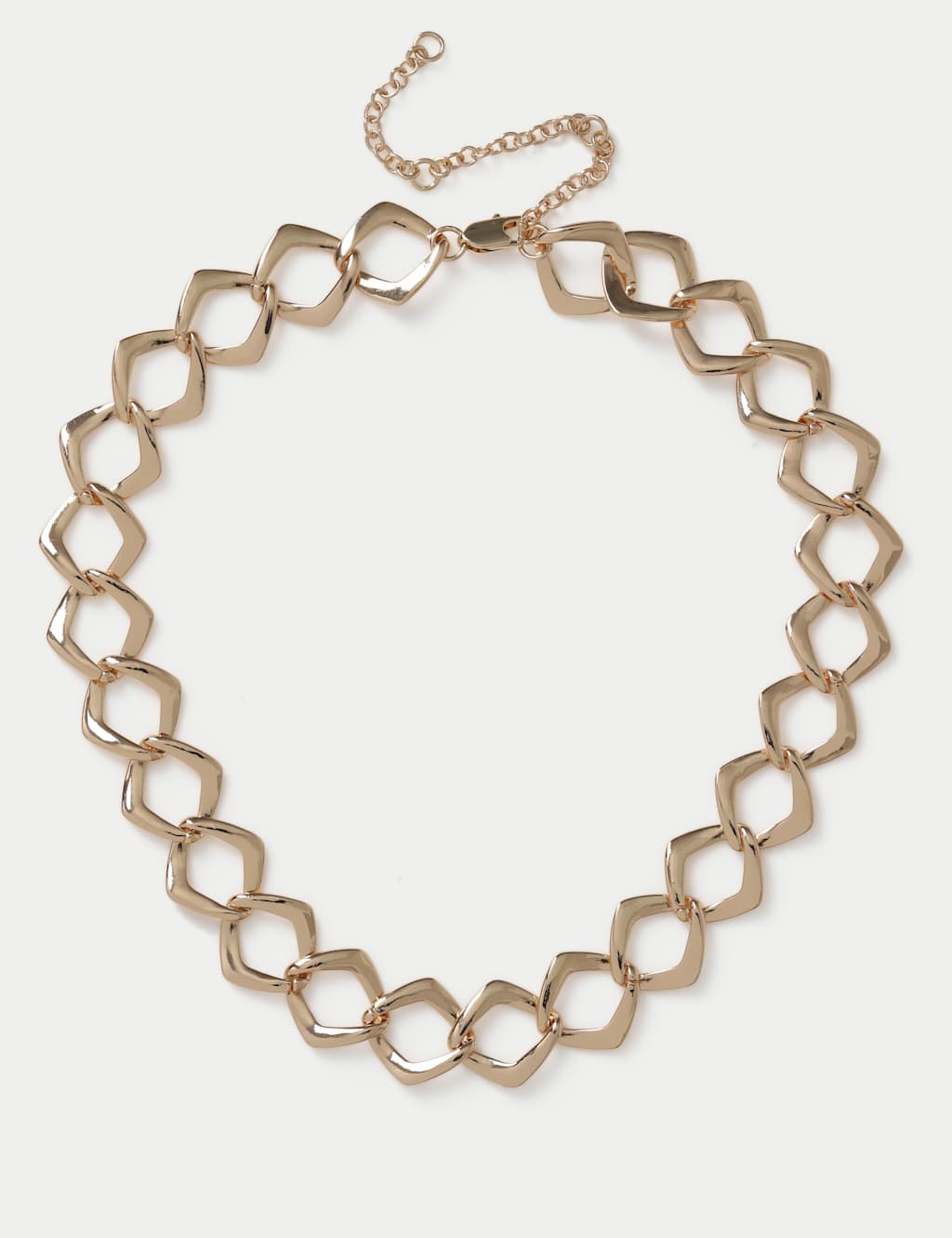 M&S Women's Gold Tone Diamond Chain Necklace - Small-Medium