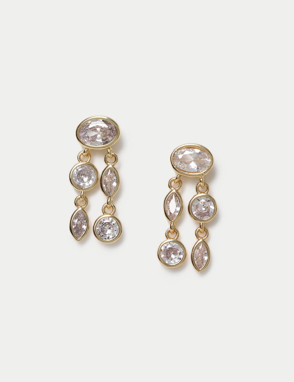 Autograph Women's Cubic Zirconia Mobile Drop Earrings - Small-Medium - Gold