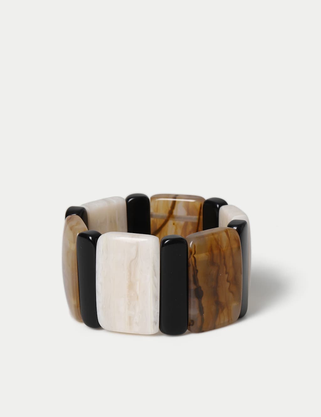M&S Women's Resin Mixed Shape Bracelet - Small-Medium - Multi