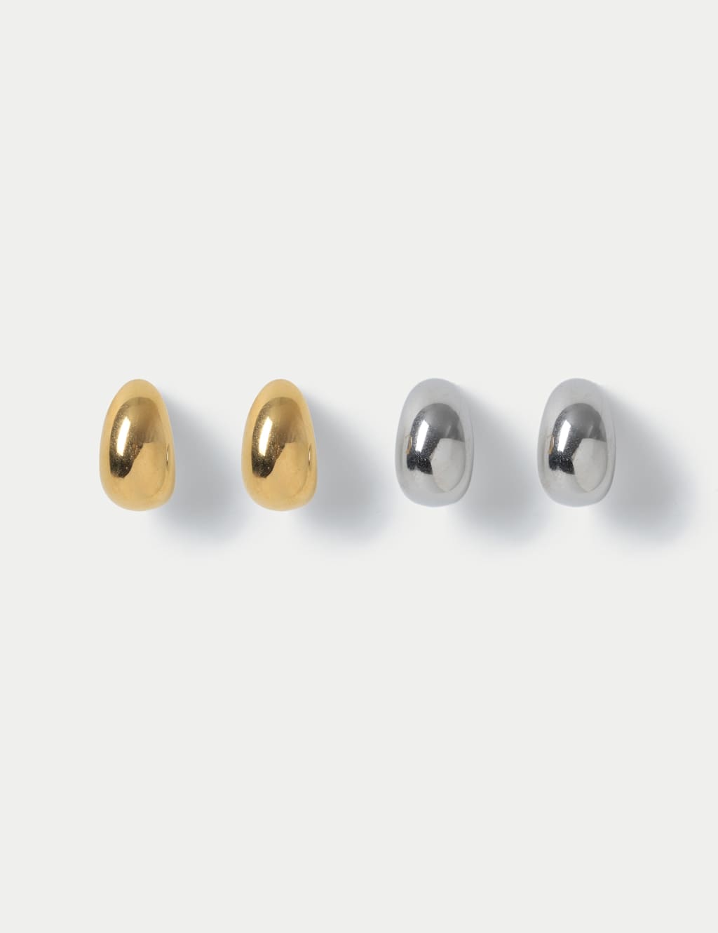 Autograph Women's 2 Pack Stainless Steel Drop Earrings - Small-Medium - Gold Mix