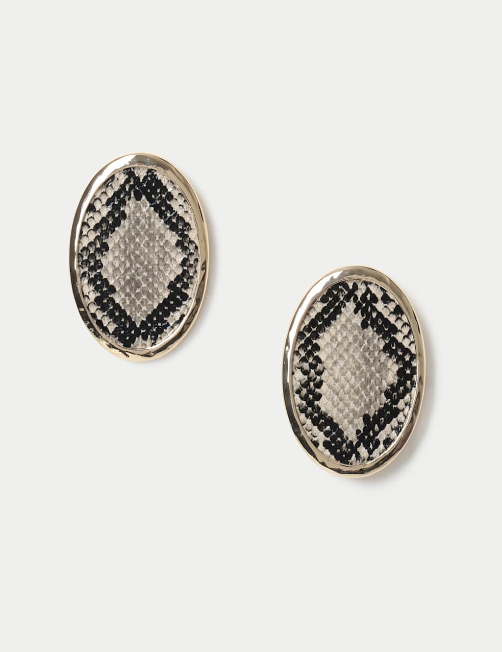 M&S Women's Snake Print Stud Earrings - Multi