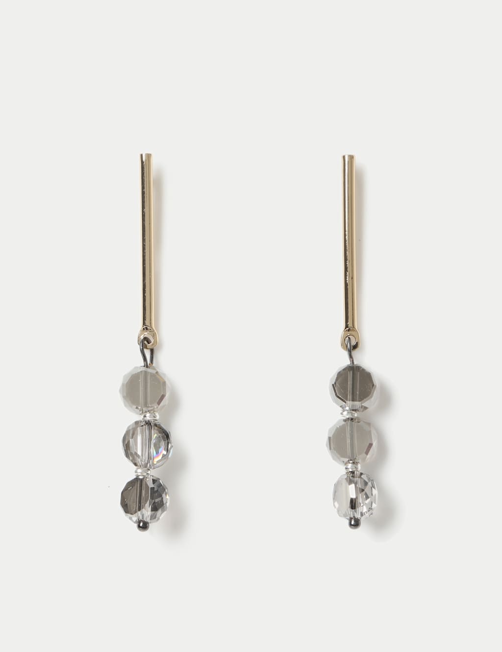 M&S Women's Trio Stick Drop Earrings - Silver Mix