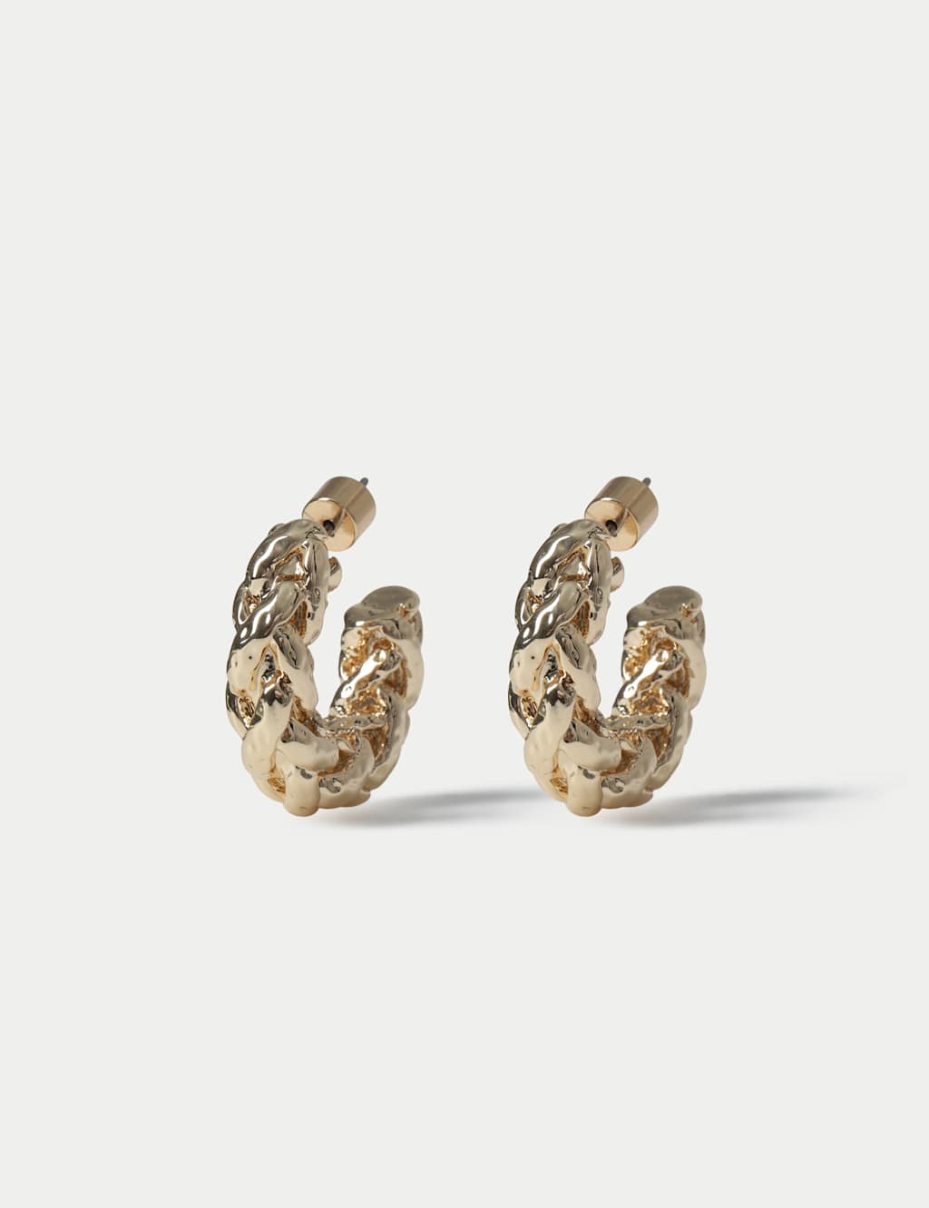M&S Women's Weave Hoop Earrings - Gold