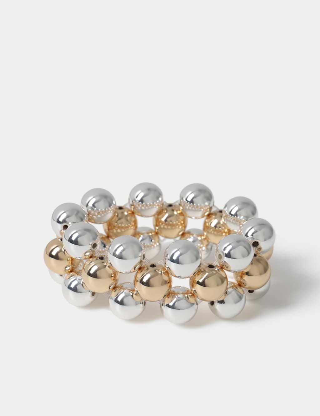 M&S Women's Sphere Cluster Stretch Bracelet - Silver