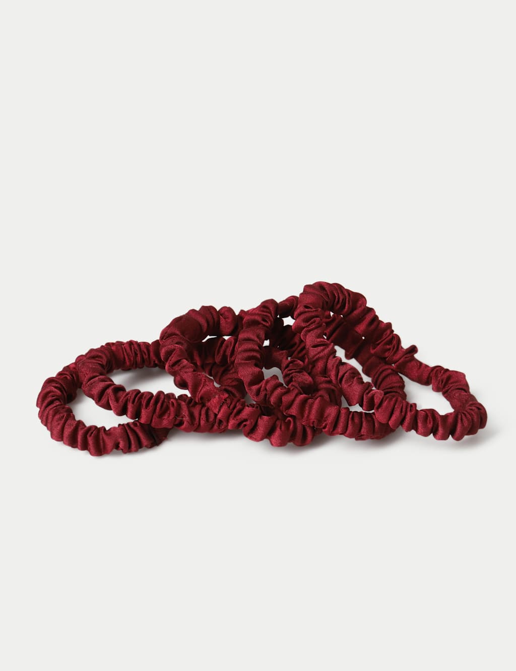 M&S Women's 5 Pack Burundy Hair Scrunchie - Burgundy