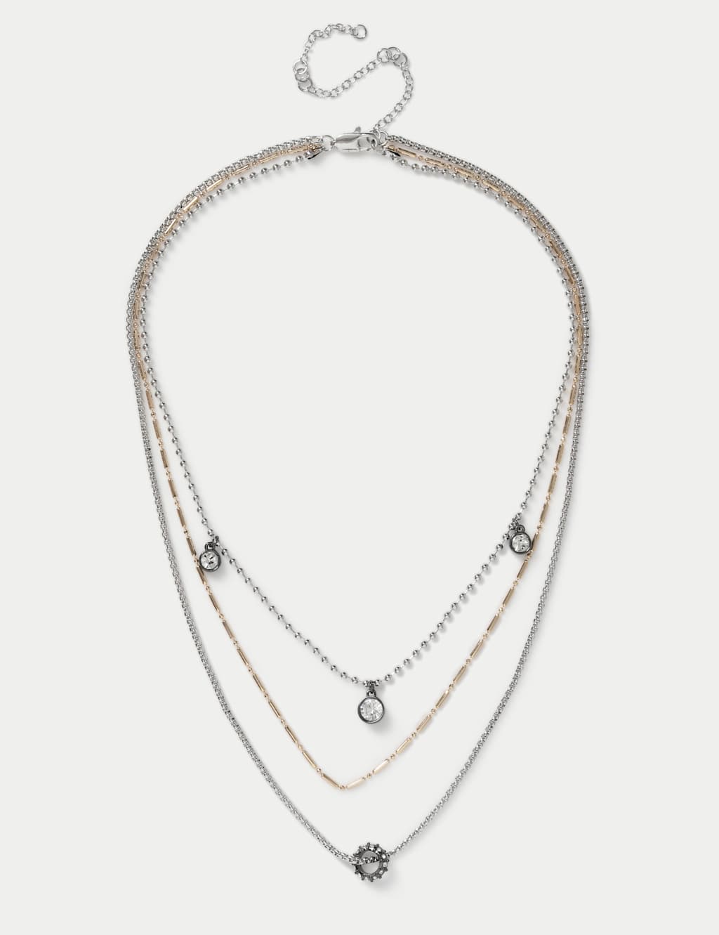 M&S Women's Crystal Detail Ball Chain Necklace - Multi