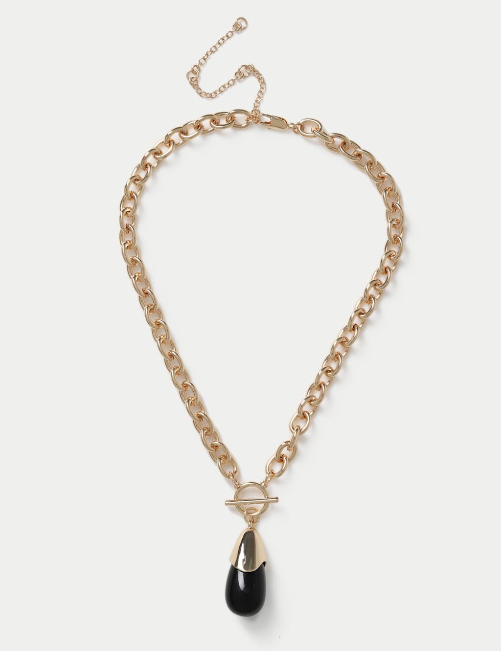 M&S Women's Tear Pendant Drop Necklace - Gold Mix