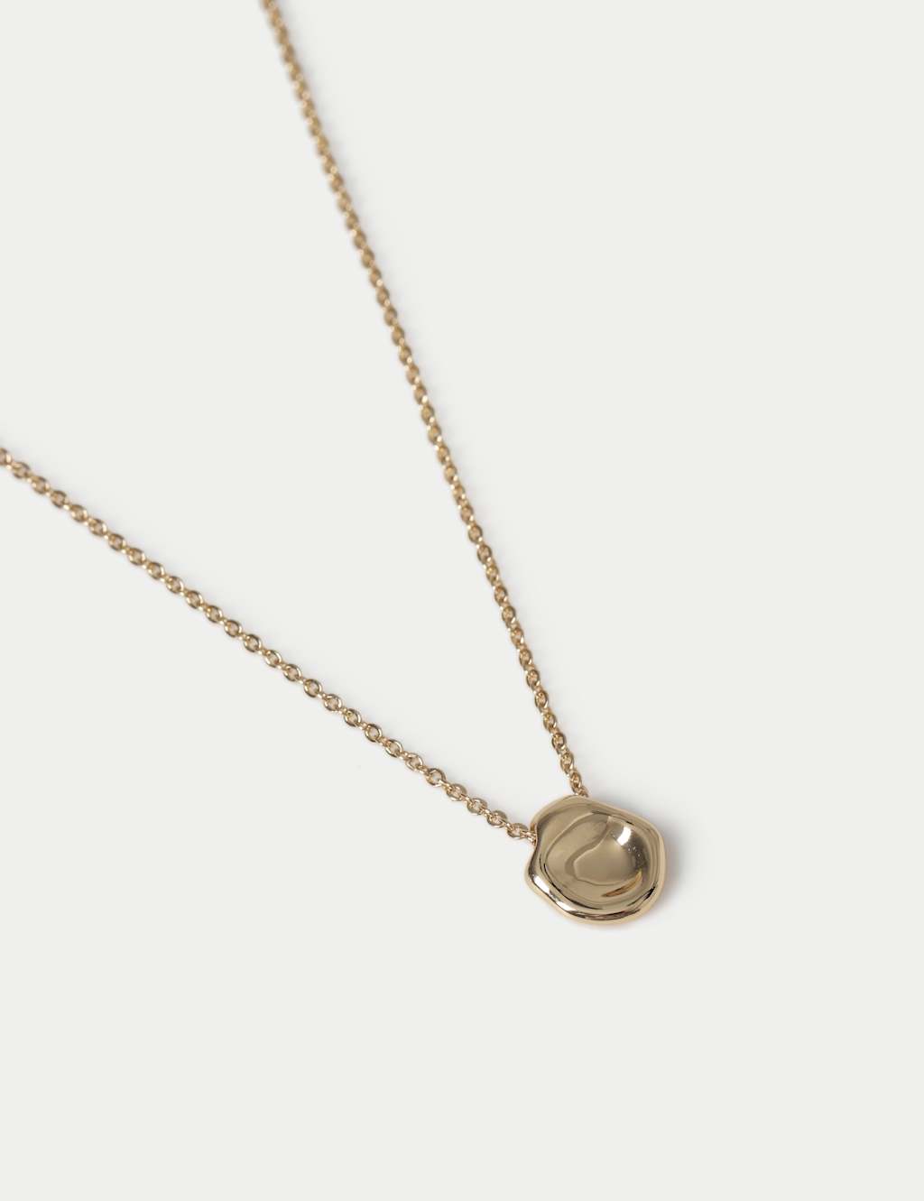 M&S Women's 14ct Gold Plated Molten Coin Necklace
