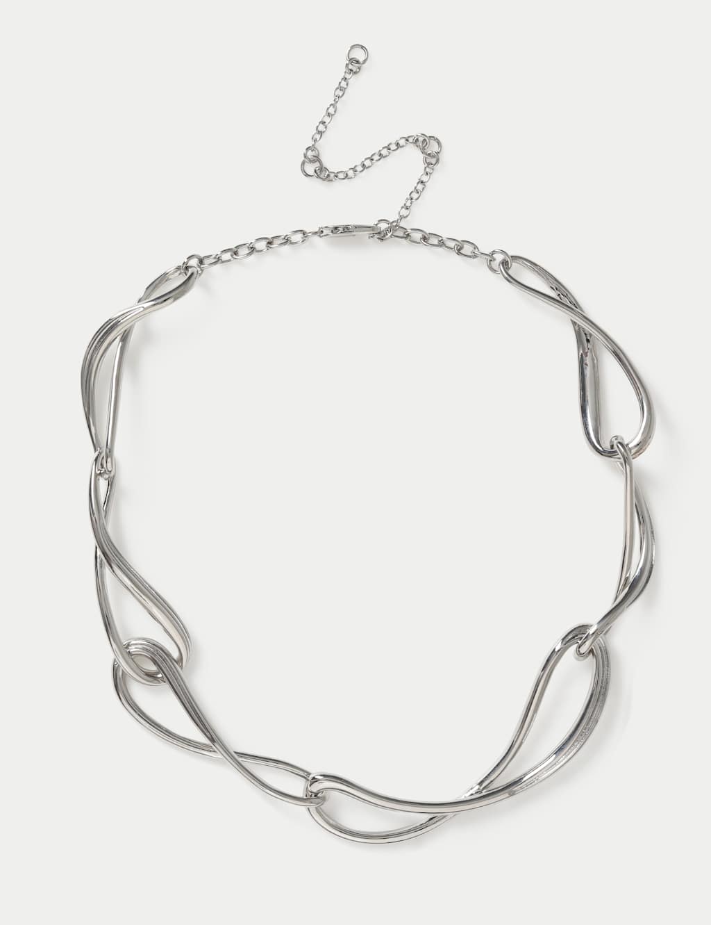M&S Women's Entwined Collar Necklace - Silver