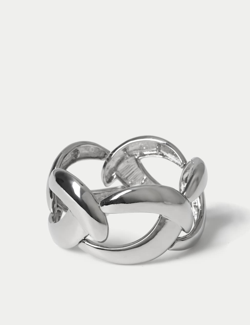 M&S Women's Entwined Stretch Bracelet - Silver