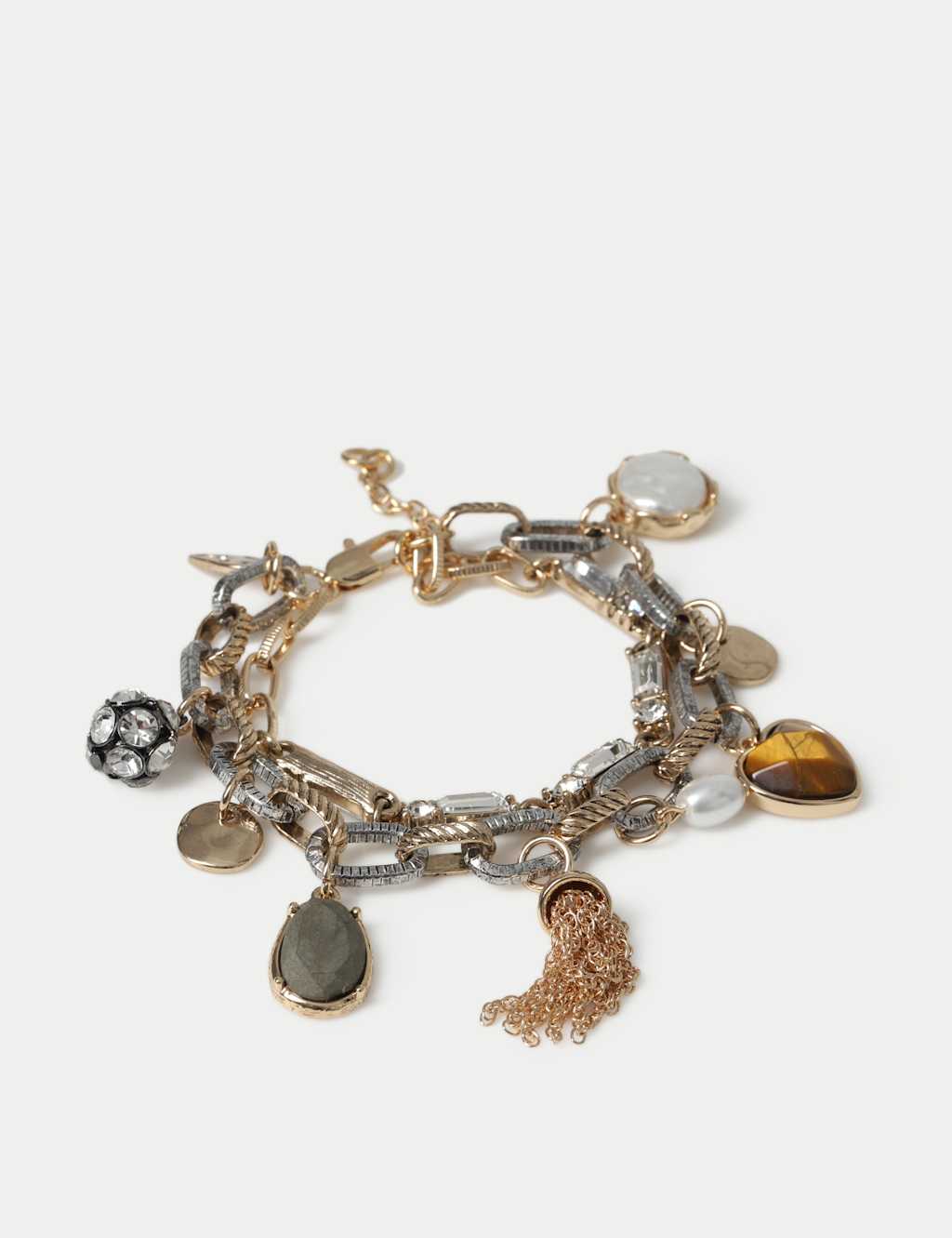 M&S Women's Mixed Metal Natural Stone Wristwear - Multi