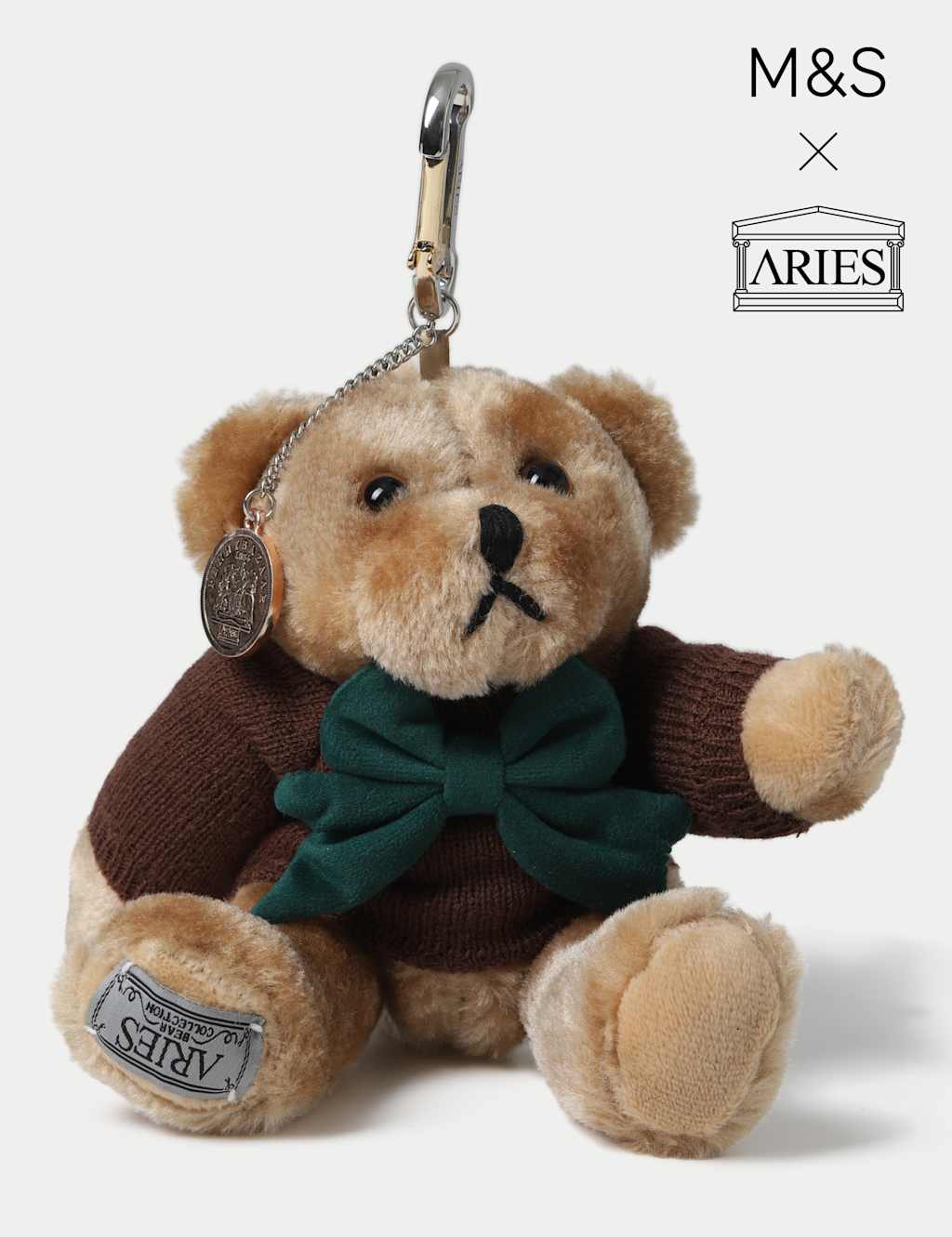 M&S X Aries Women's Bear Keyring - Brown