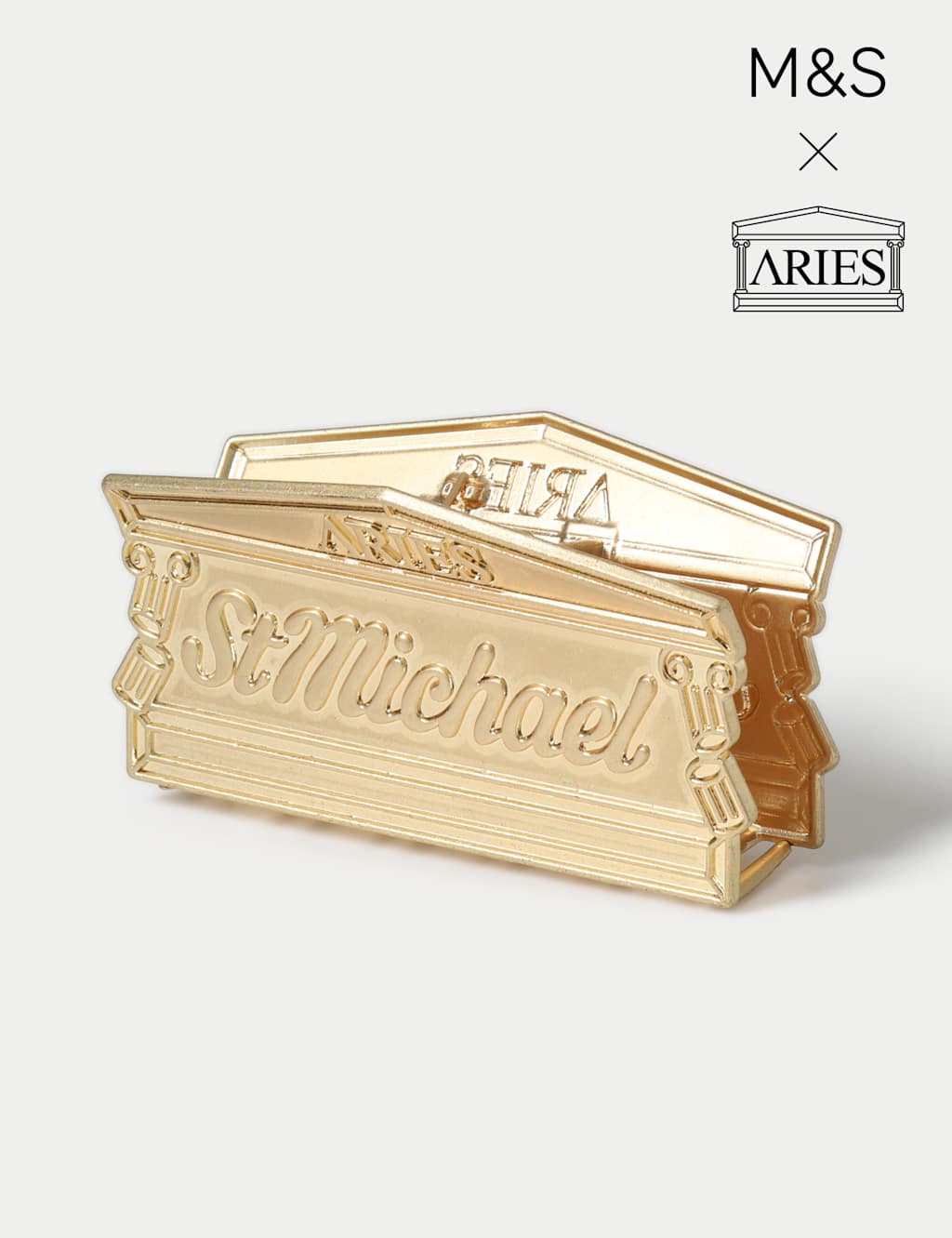 M&S X Aries Women's Metal Claw Hair Clip - Gold