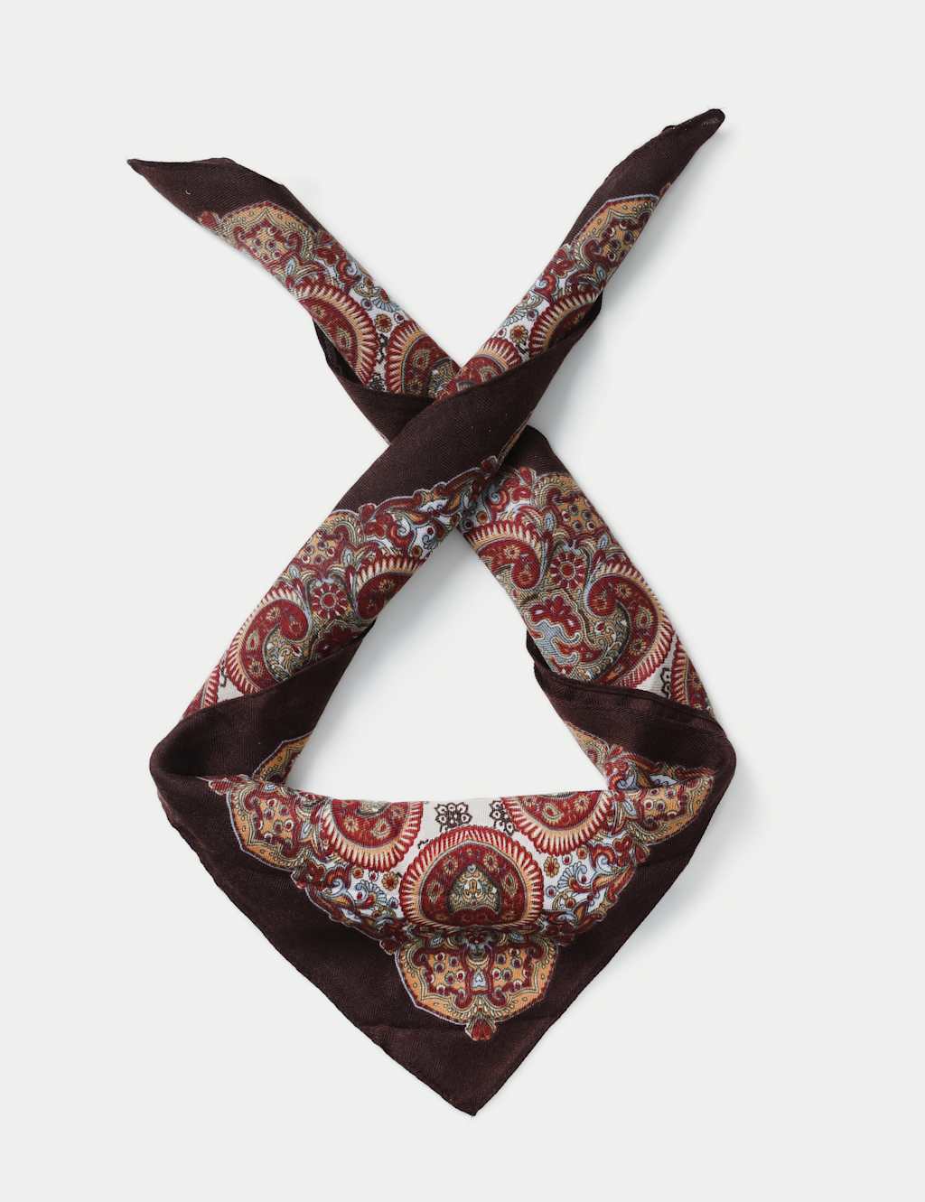 M&S Men's Warm Handle Classic Print Scarf - Multi