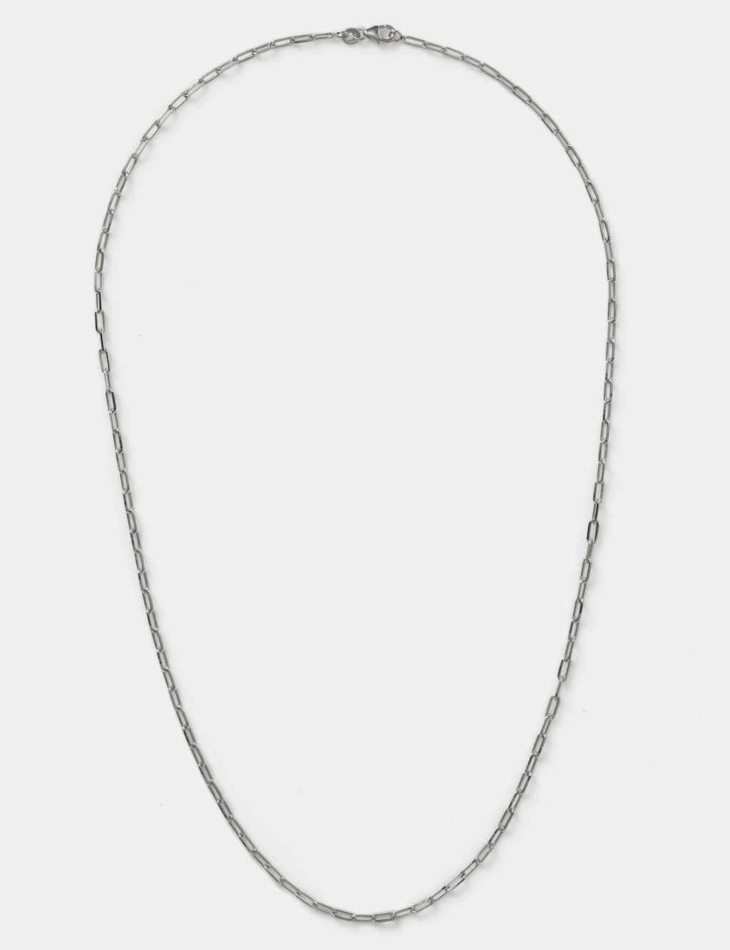 Autograph Men's Auto Sterling Paper Chain Necklace - Silver