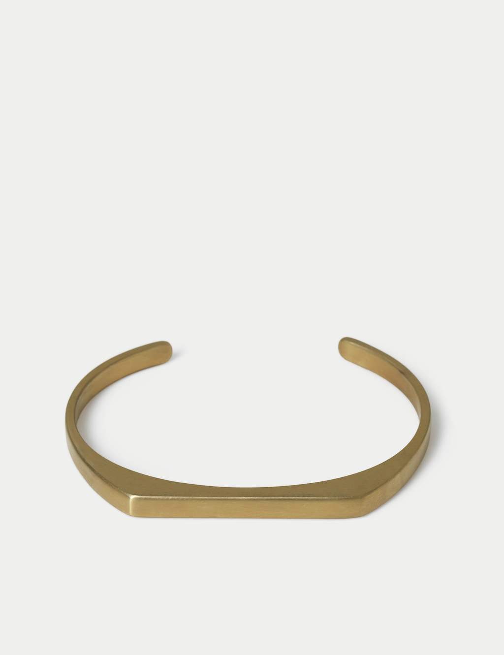 Autograph Men's Auto Stainless Brushed Squared Cuff - Gold