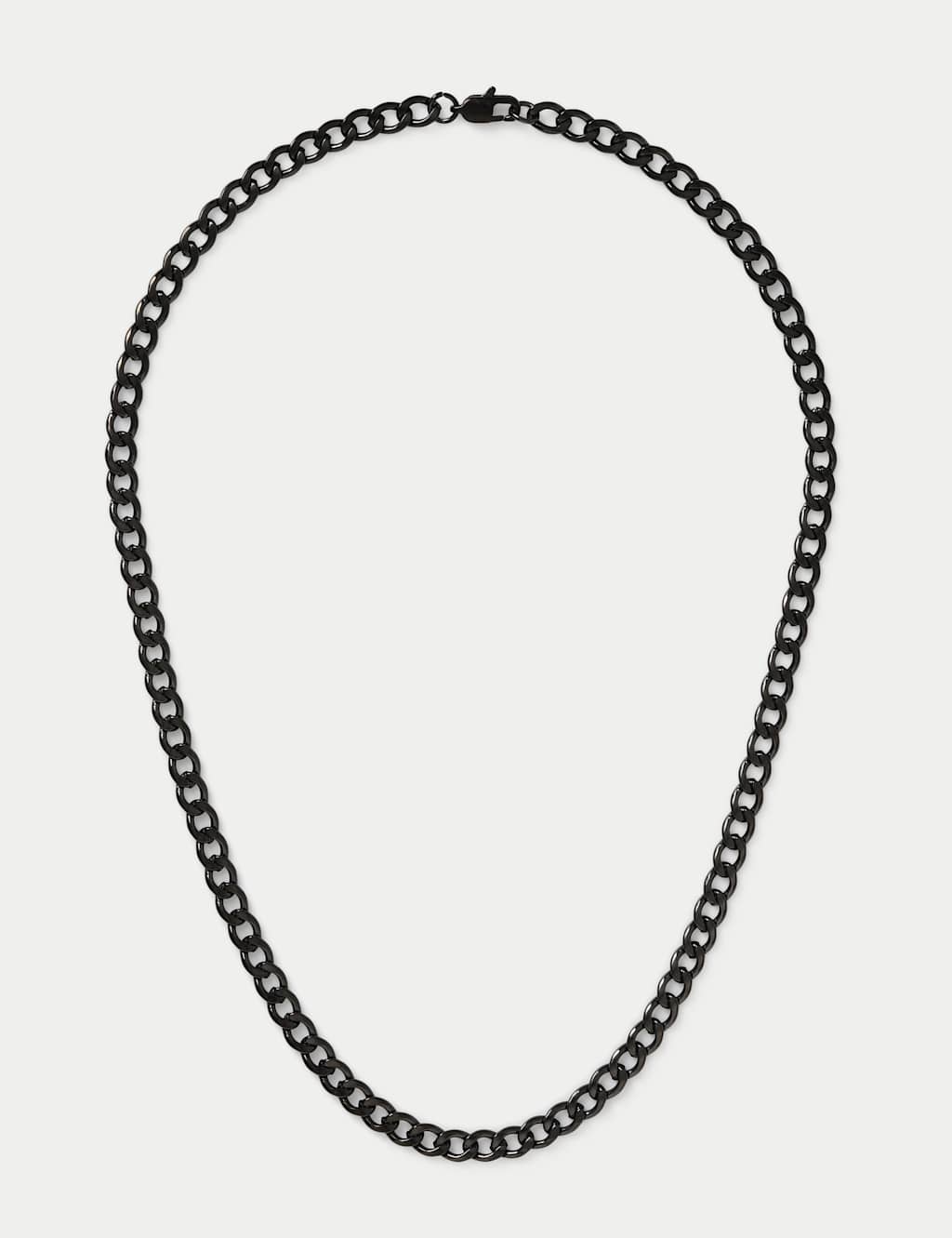 M&S Men's Stainless Curb Chain Necklace - Black