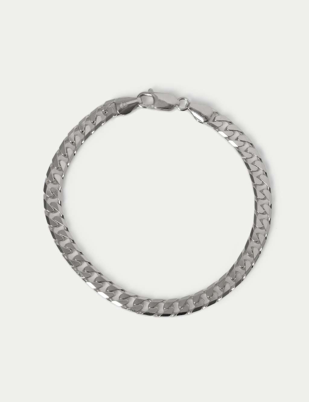Autograph Men's Auto Sterling Chunky Curb Chain Bracelet - Silver
