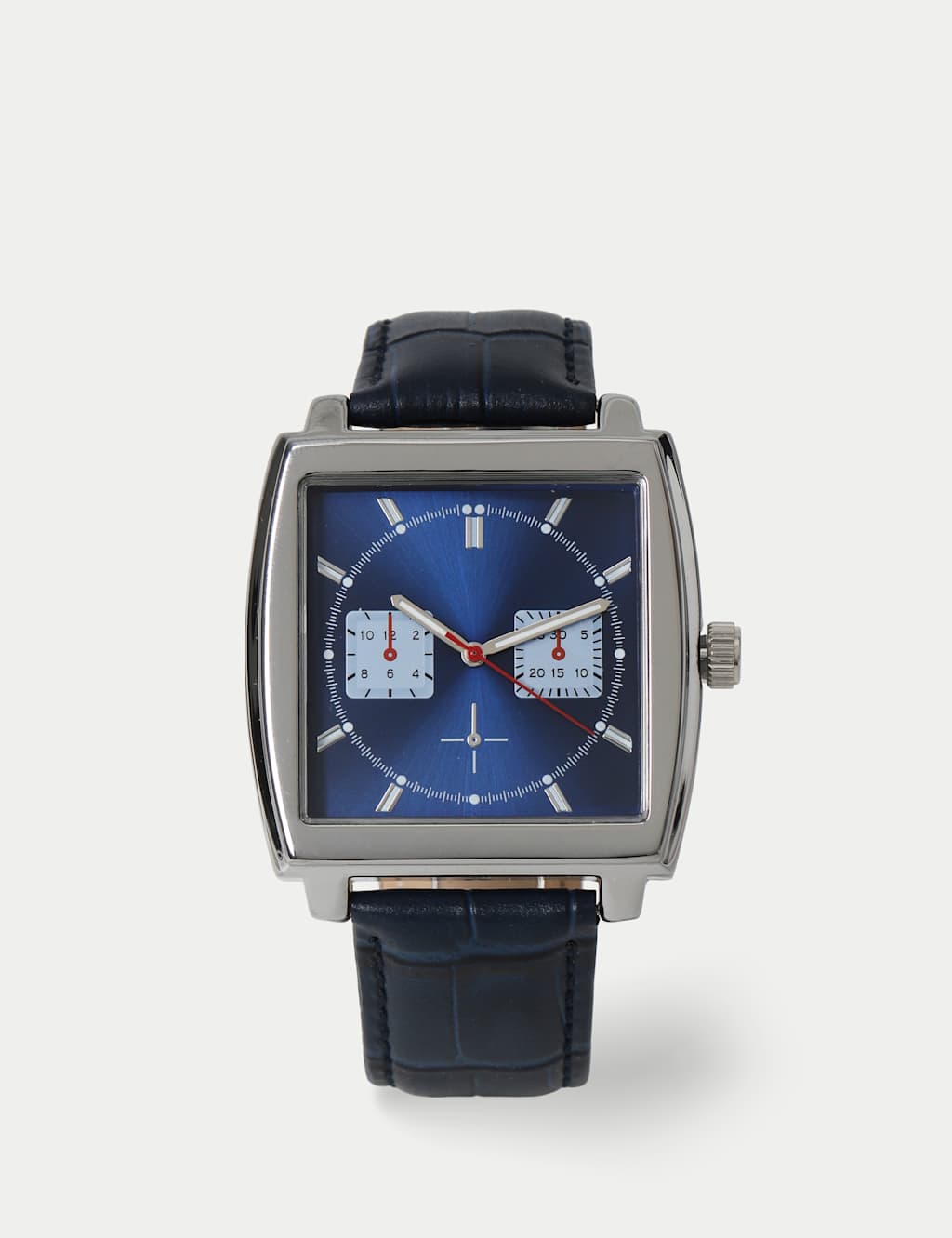 M&S Navy And Red Square Watch - for Men