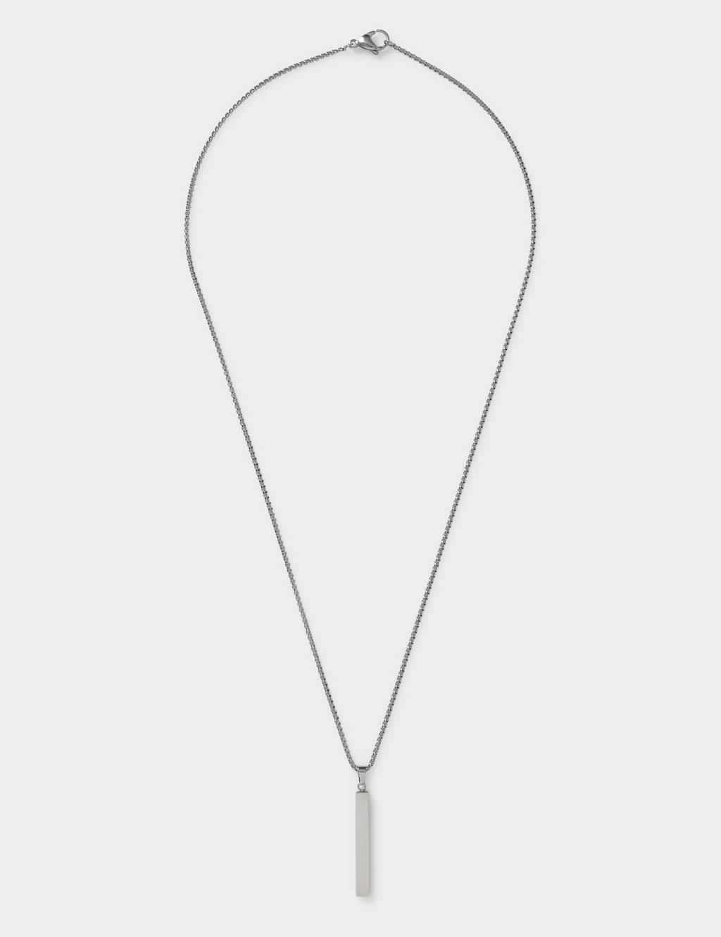 Autograph Men's Auto Stainless Long Pendant Necklace - Silver