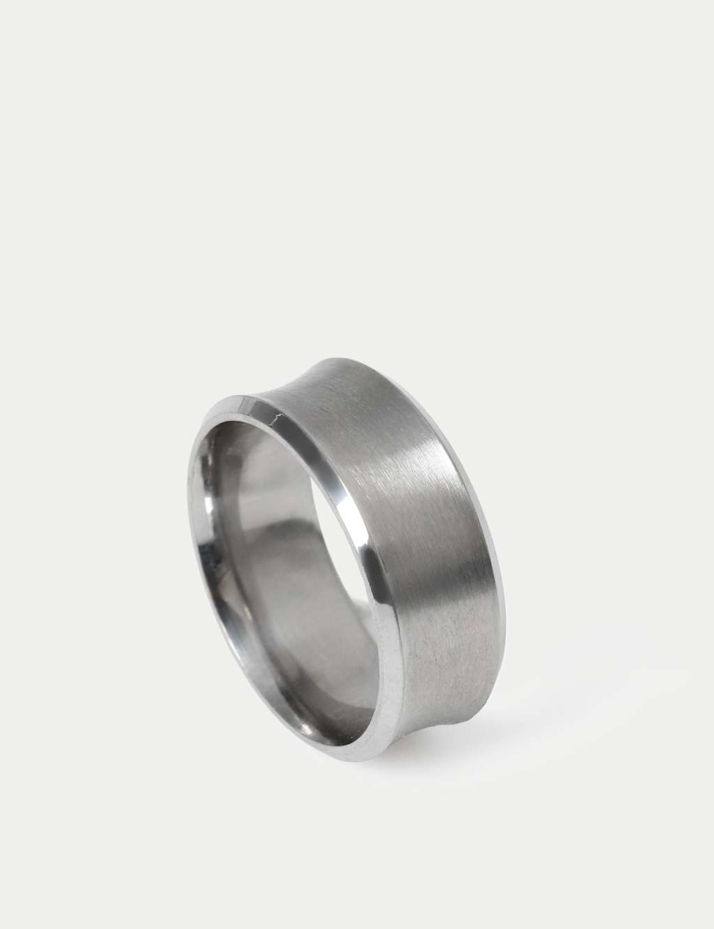 Autograph Men's Auto Stainless Band Ring - L - Silver