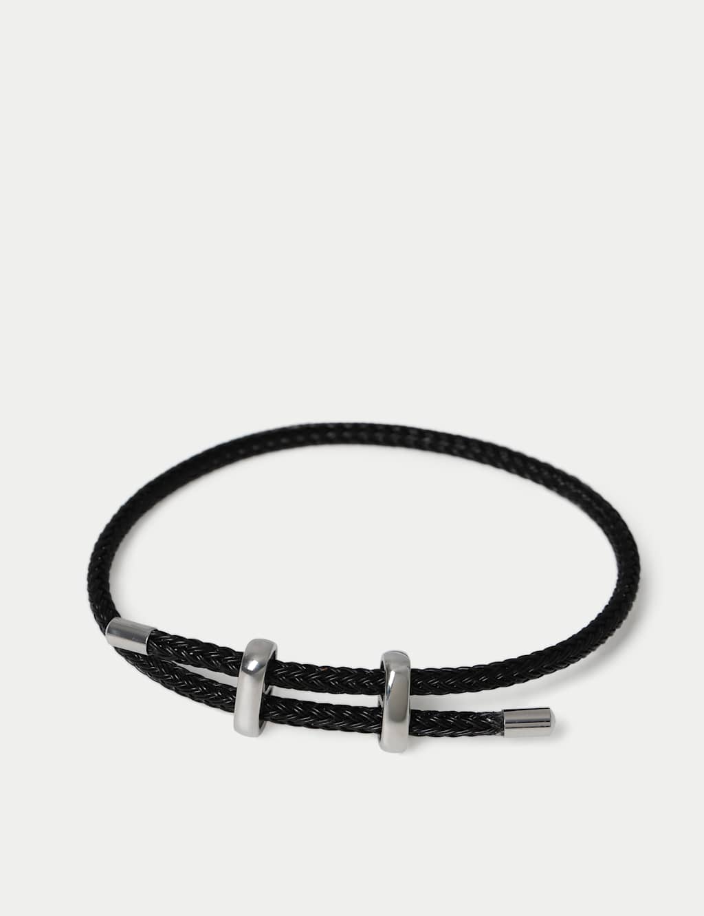 M&S Men's Toggle Woven Bracelet - Black