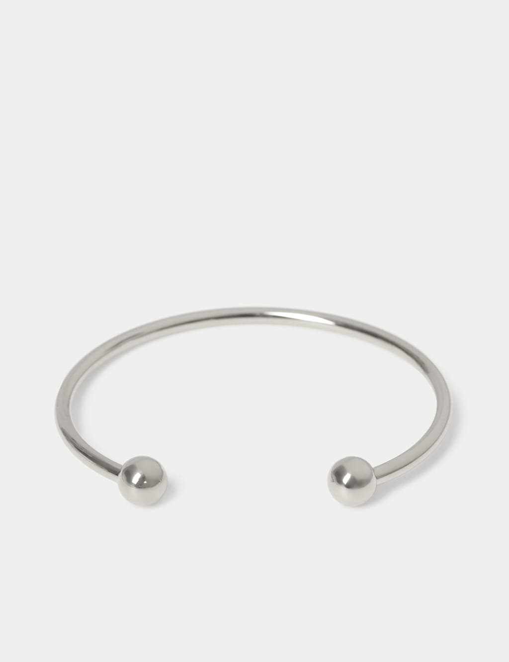 M&S Men's Stainless Ball Cuff - Silver
