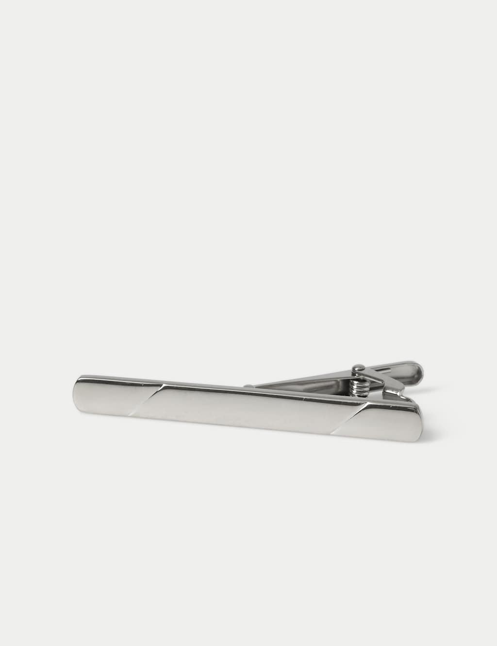 M&S Men's Stainless Engraved Tie Pin - Silver
