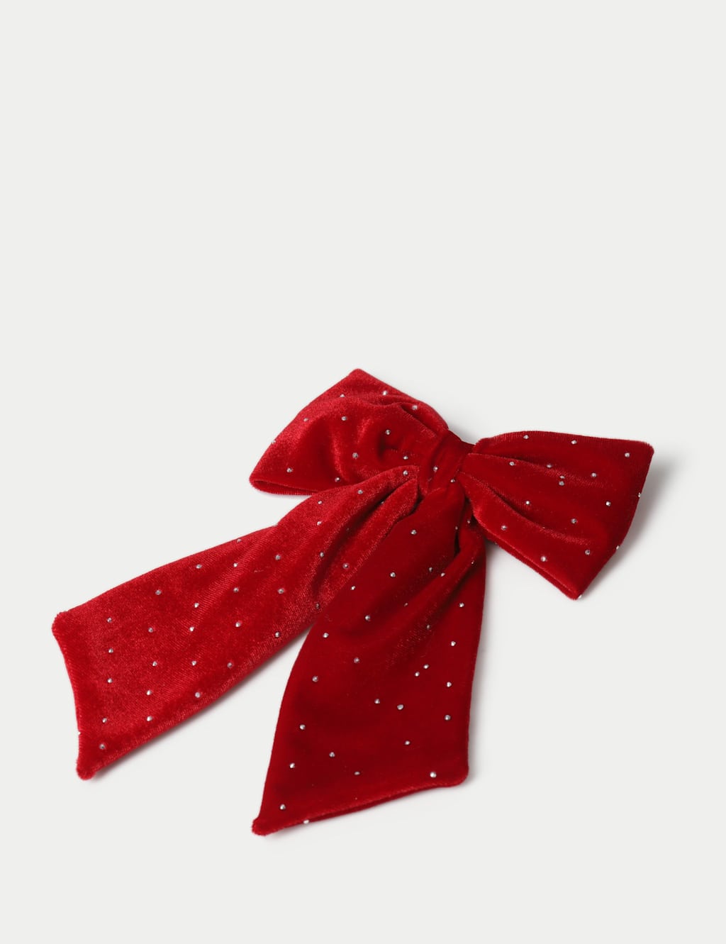 M&S Christmas Oversized Red Velvet Bow Red