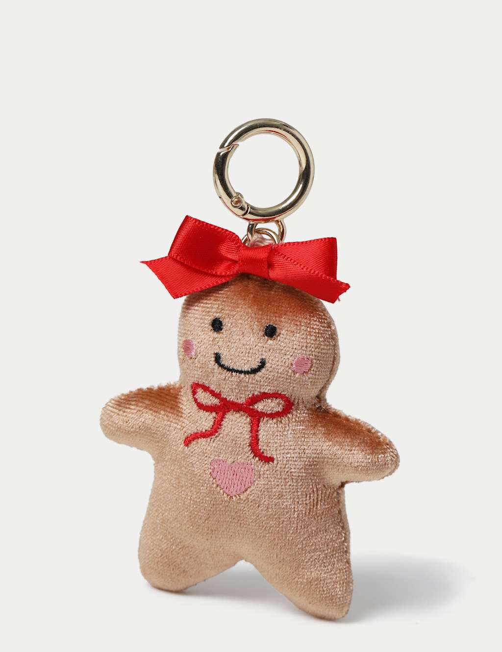 M&S Christmas Gingerbread Bag Charm Brown Mix