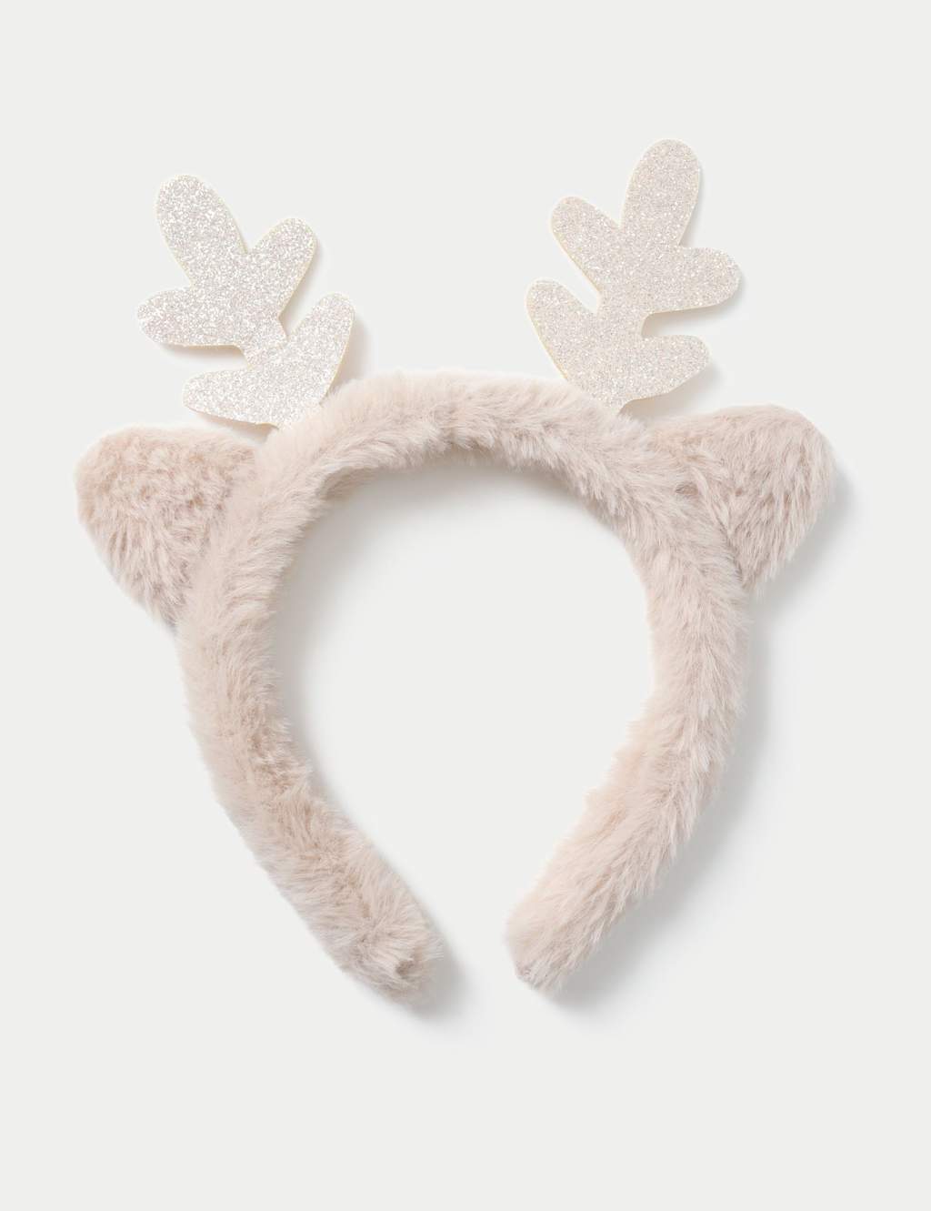 M&S Christmas Glitter Antler Headband Brown Mix