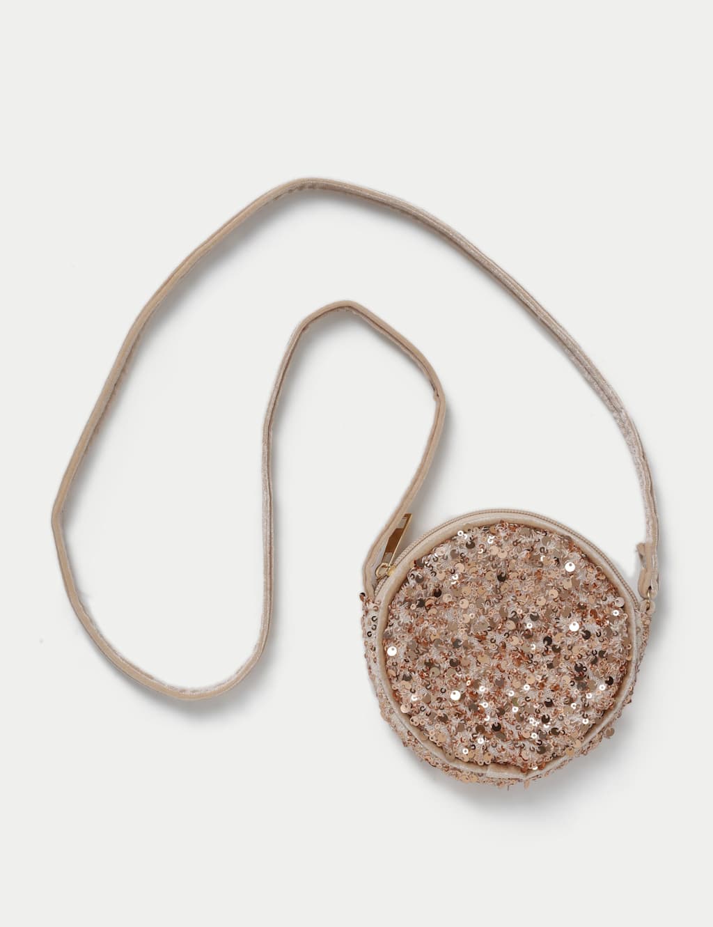 M&S Sequin Round Bag Golden Rose