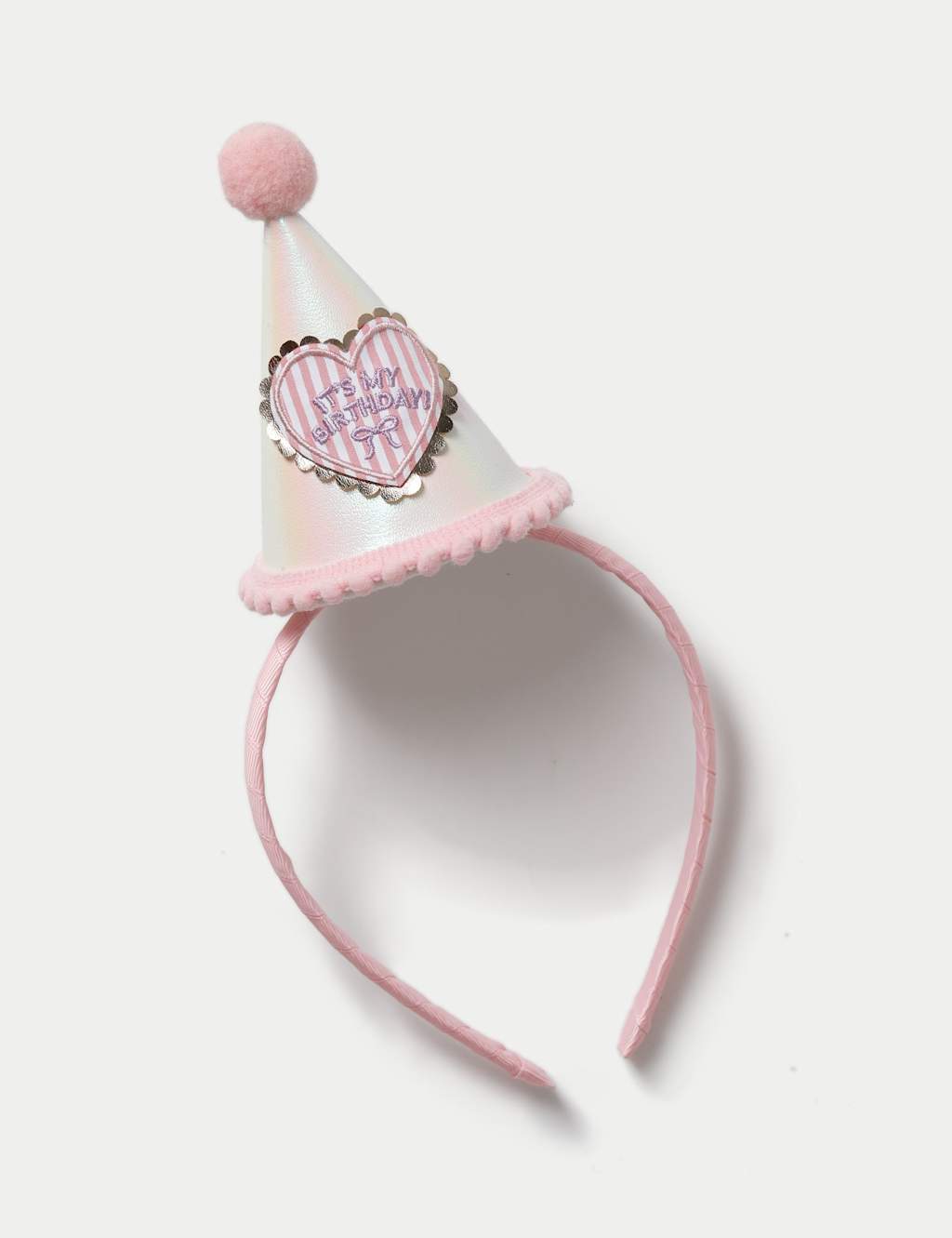 M&S Girls Birthday Pom Hat Headband - Multi