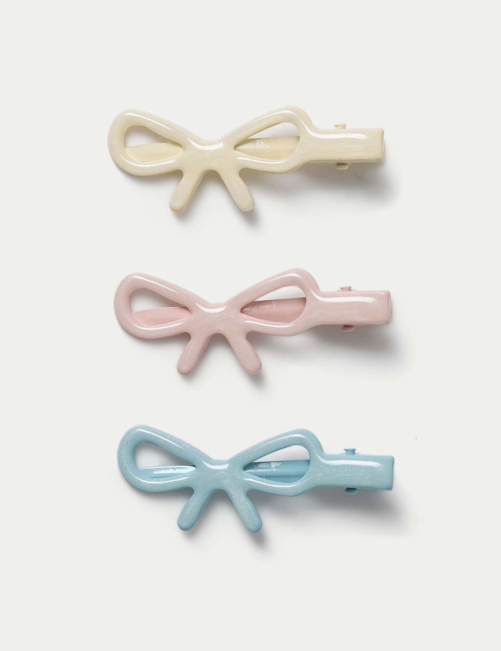 M&S Girls Occasion Bow 3 Pack Clips - Multi