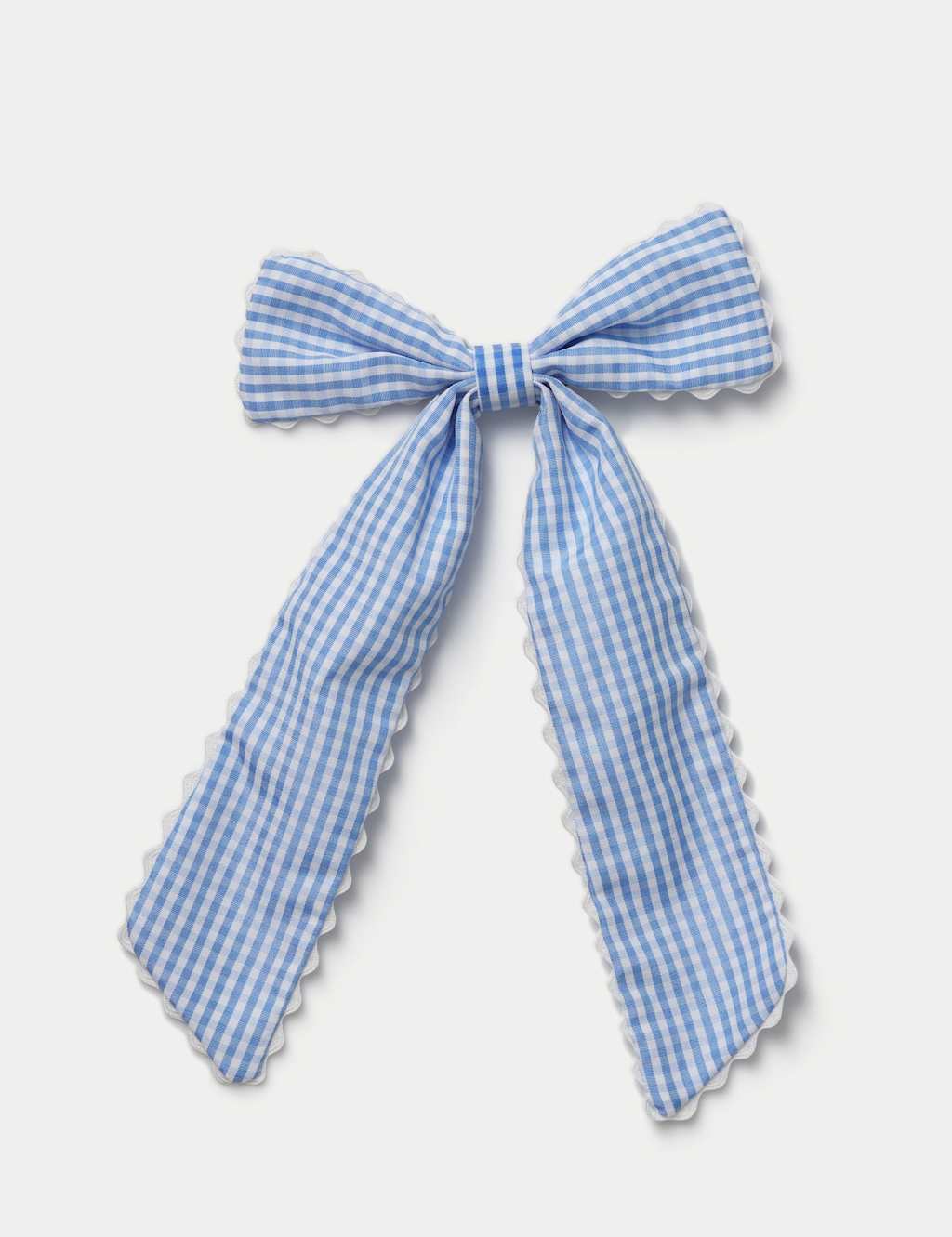 Girls Back To School Scallop Bow - Blue - Available at M&S