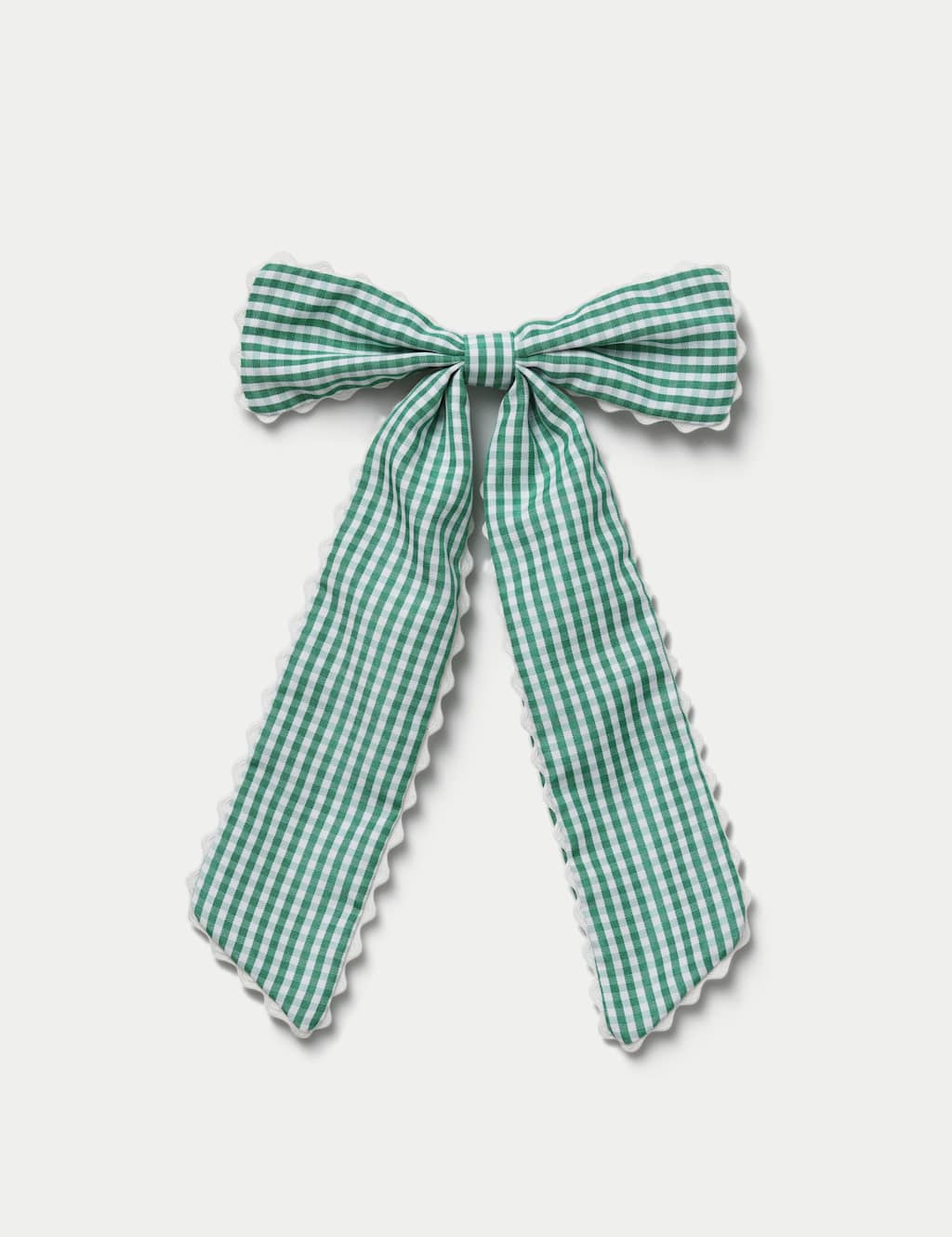 Girls Back To School Scallop Bow - Green - Available at M&S