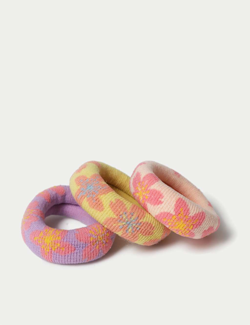 M&S Girls Jumbo Floral Ponios - Multi