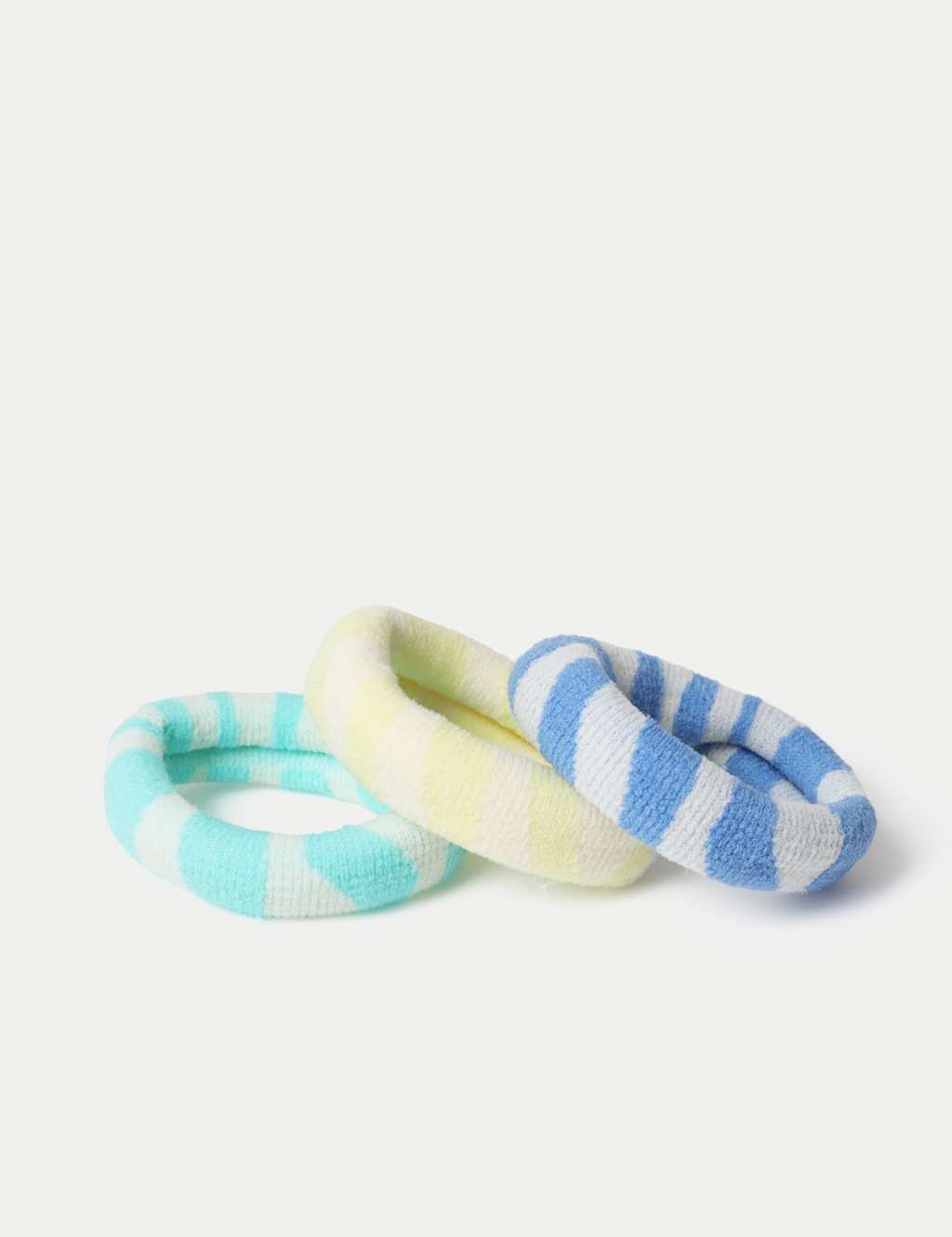 M&S Girls 3 Pack Stripe Jumbo Ponios - Multi