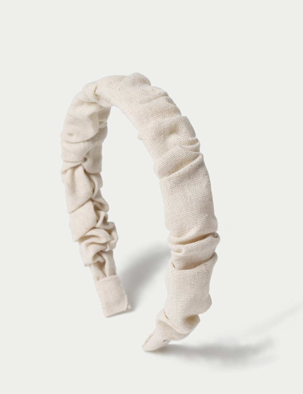 M&S Girls OG BEIGE LINEN ROUCHED AB