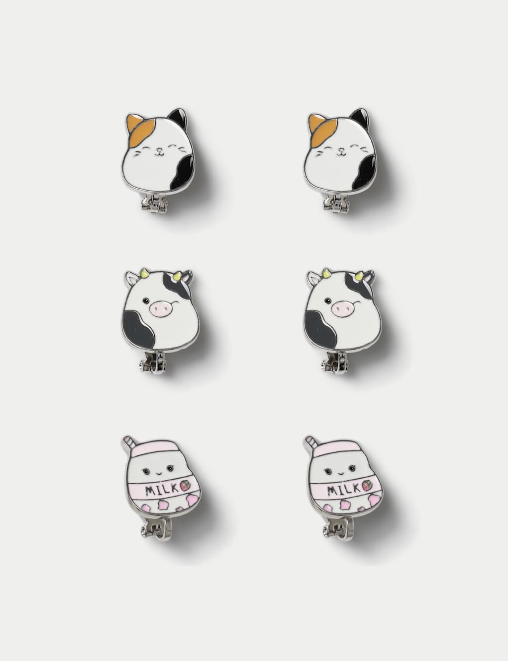 M&S Girls Squishmallows Clip On Earring Pack - Pink Mix